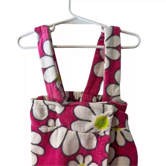 Aegean Apparel Girls Terrycloth Swim Coverup Floral Pattern Pink Green White - Picture 3 of 6